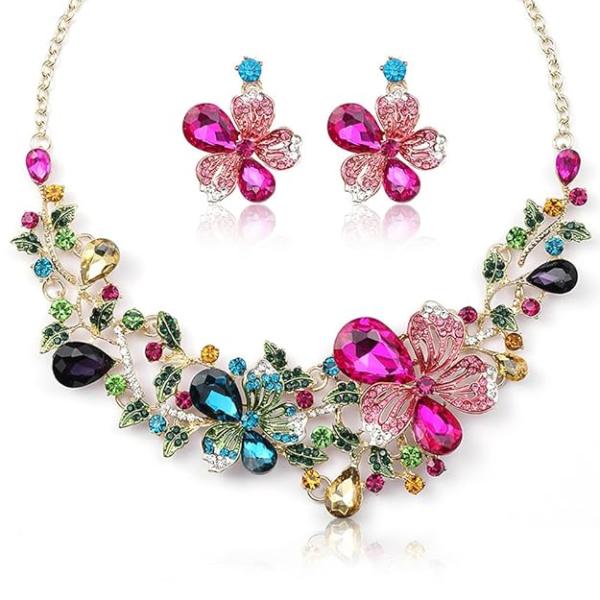 Necklace Jewellery Set for Women Latest Stylish Design Fancy Crystal